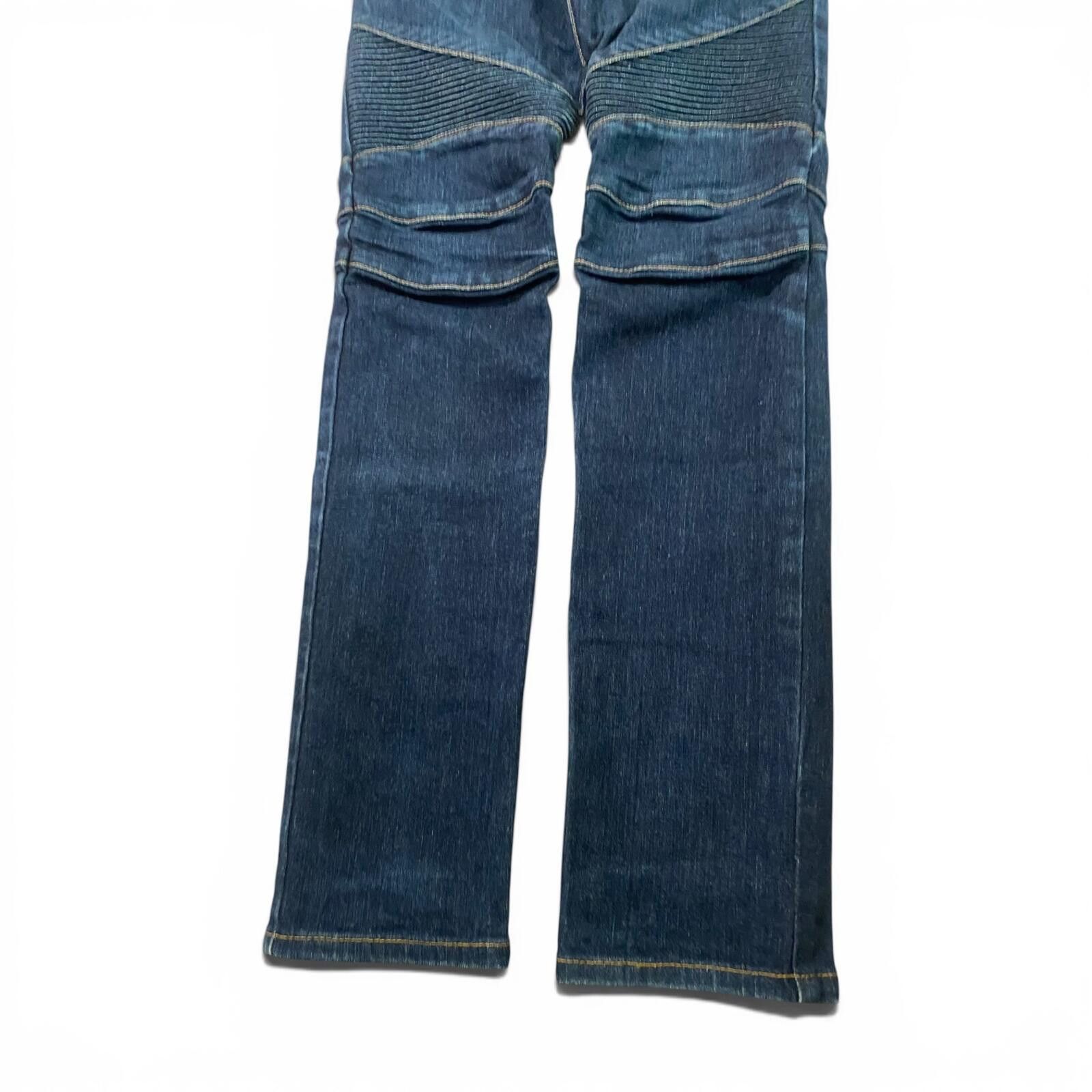 Balmain Balmain Raw Indigo Biker Denim Size US 28 / EU 44 - 3 Thumbnail