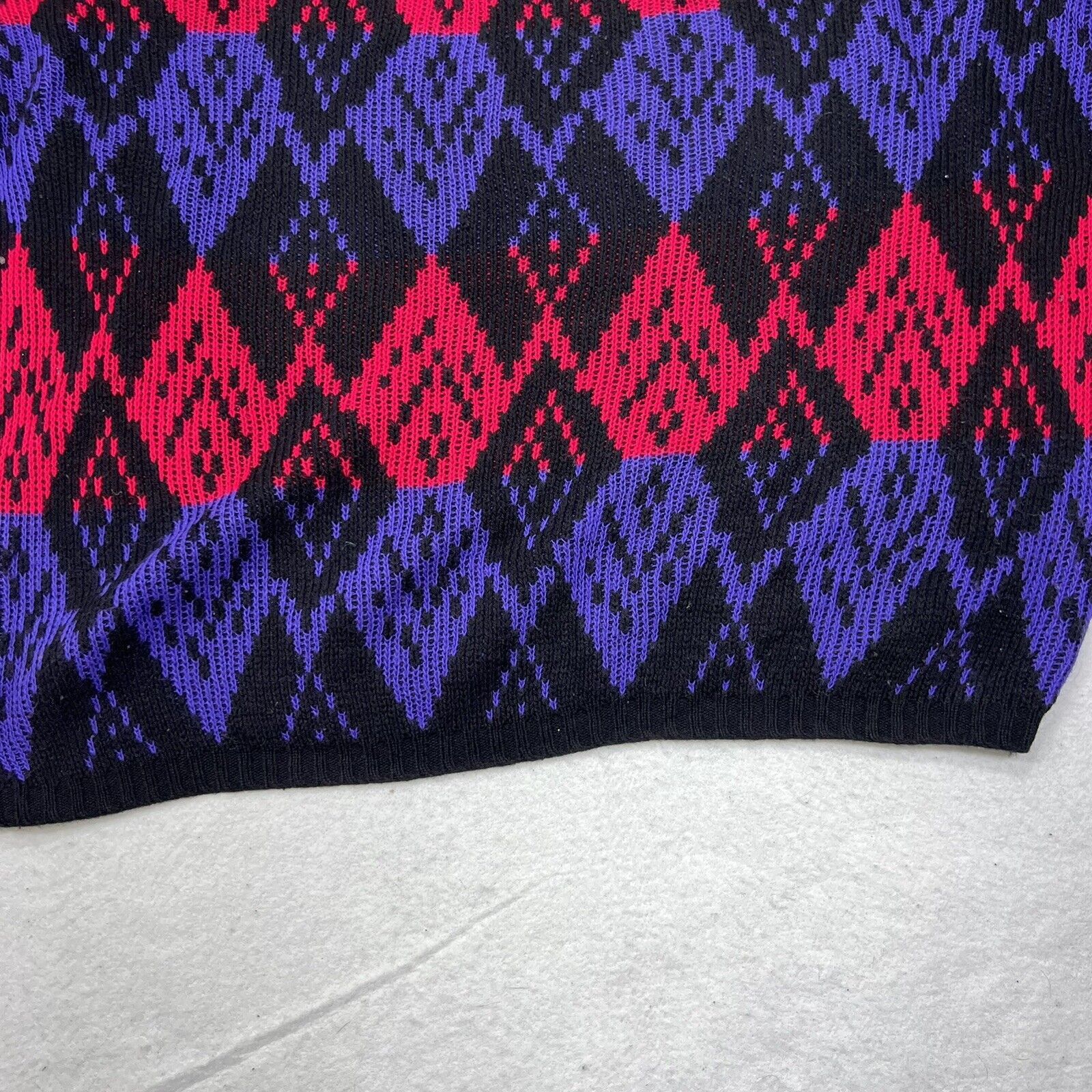 Vintage Vintage Croquet Club Medium Pink Purple Argyle Sweater Size M / US 6-8 / IT 42-44 - 12 Thumbnail