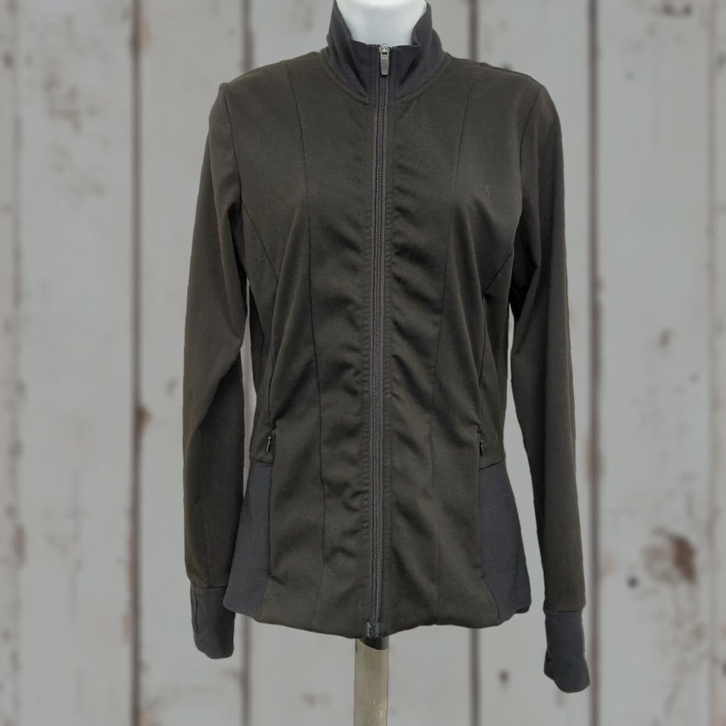Vintage Southern Athletica Jacket Womens Small Black Long Sleeve Thumbhole Full Zip Size S / US 4 / IT 40 - 1 Thumbnail