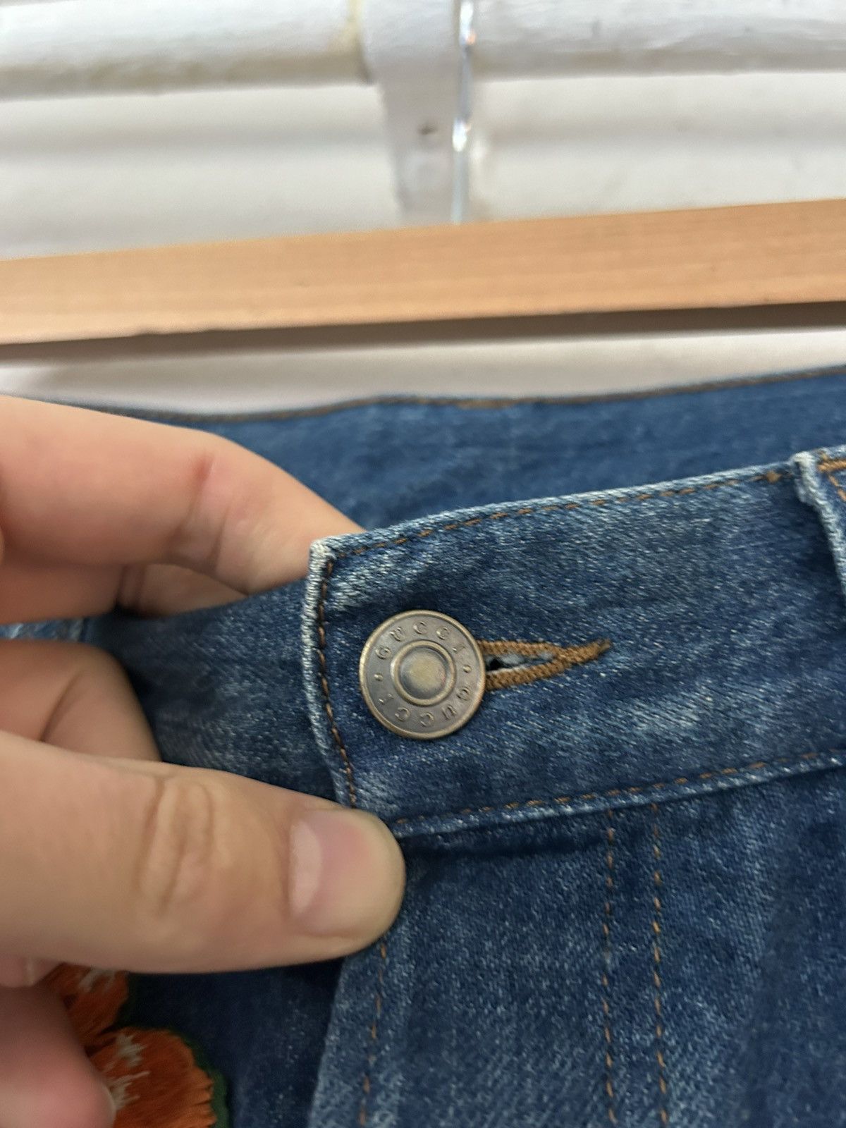 Gucci Gucci Denim Jeans with Snake & Flower Embroidery Size US 34 / EU 50 - 6 Thumbnail