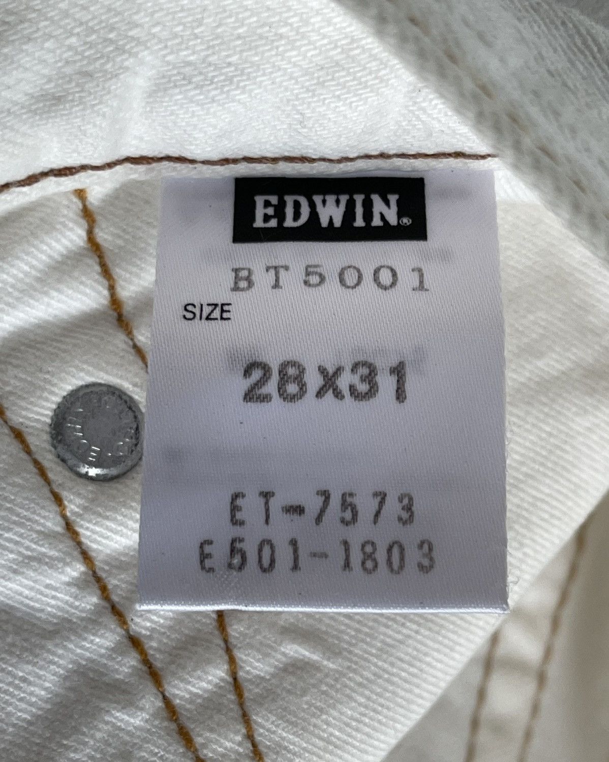 If Six Was Nine Edwin 503 Blue Trip Jeans Size US 31 - 4 Thumbnail