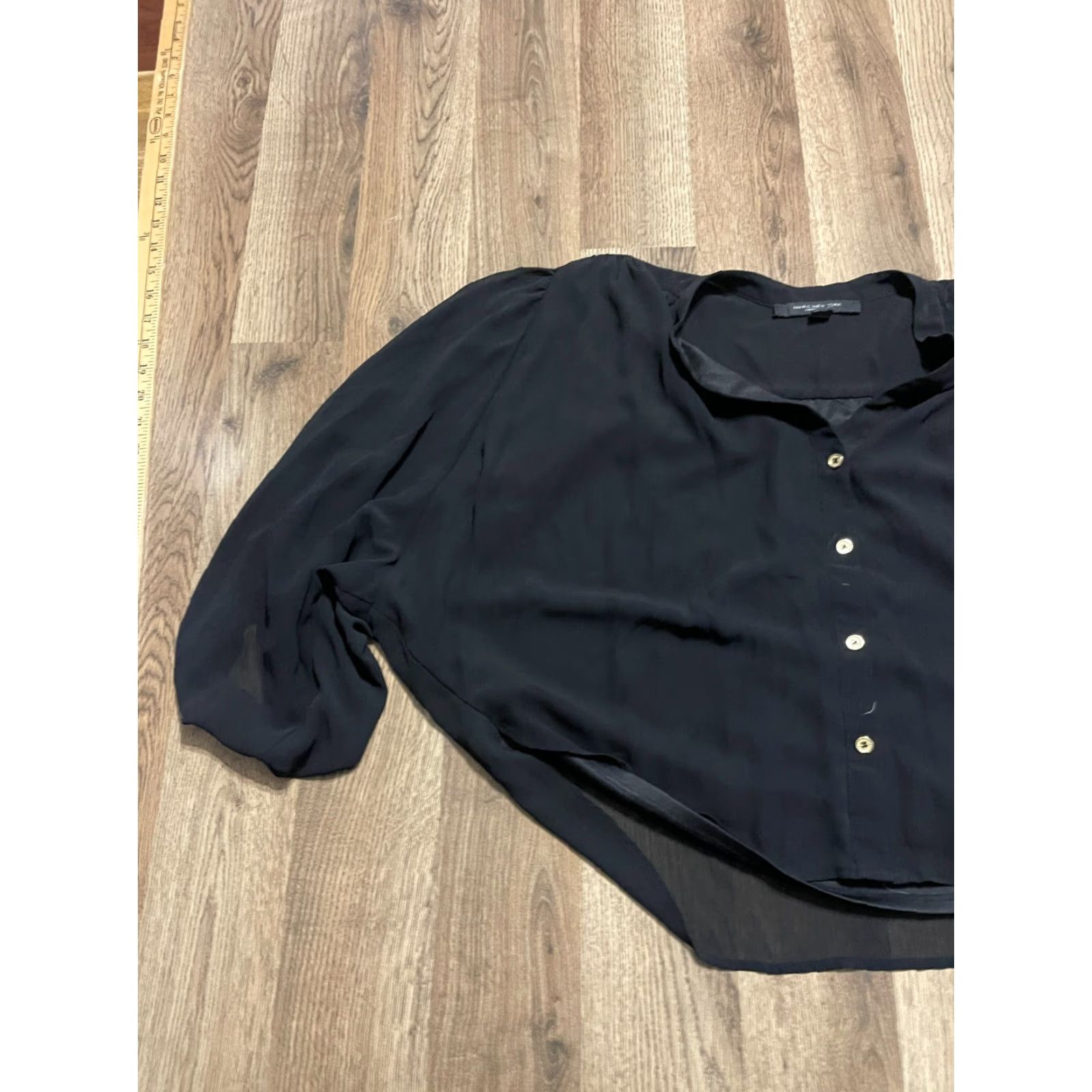 Vintage Marc New York Shirt Women's Size Small Black Button Up Long Sleeve Crop Size S / US 4 / IT 40 - 3 Thumbnail