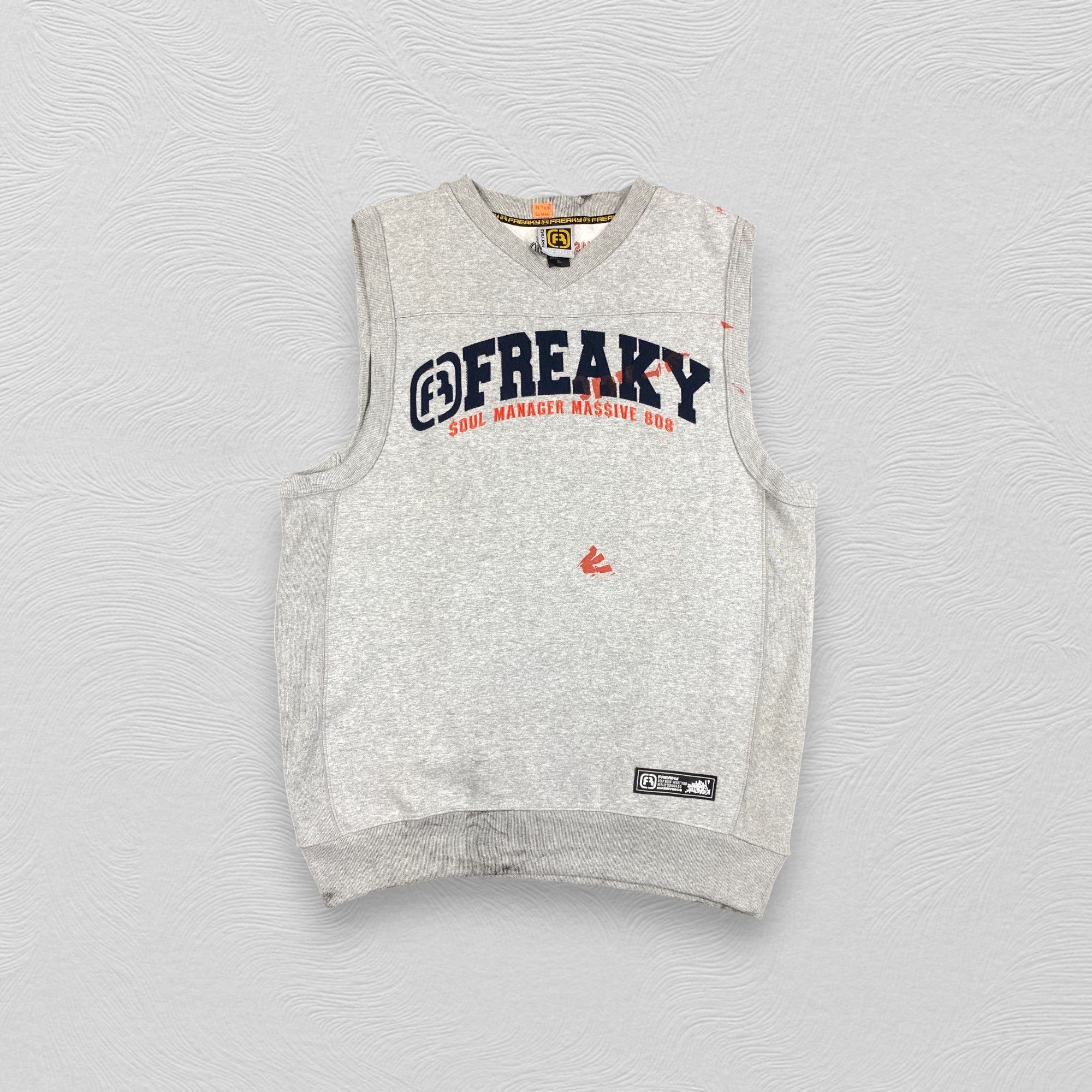 Japanese Brand Vintage Freaky Sweatshirt Sleeveless - SW0136 Size US L / EU 52-54 / 3 - 1 Thumbnail