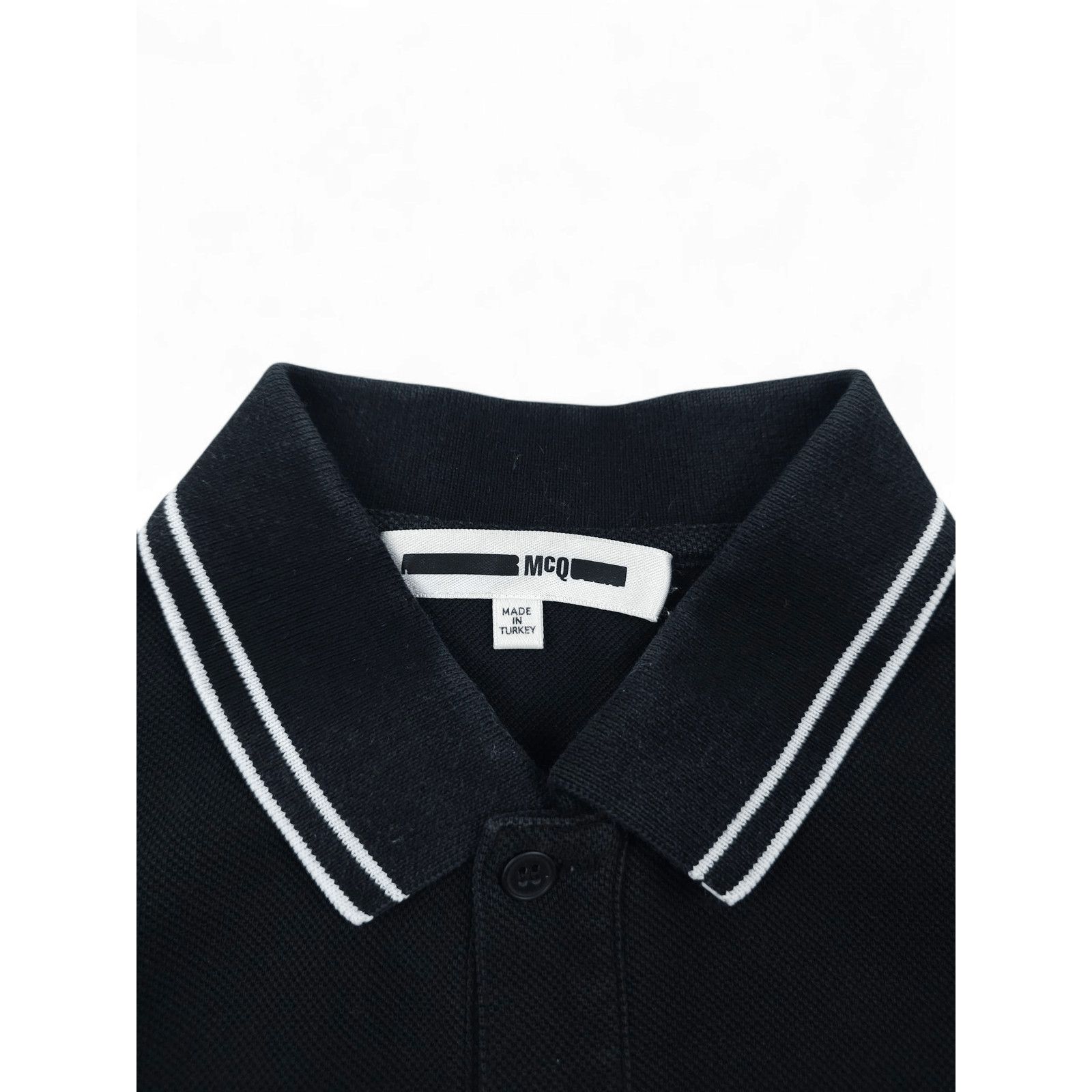 Alexander McQueen 💎 MCQ Black Classic Regular Small Logo Polo Shirt T-shirt Size US M / EU 48-50 / 2 - 6 Thumbnail