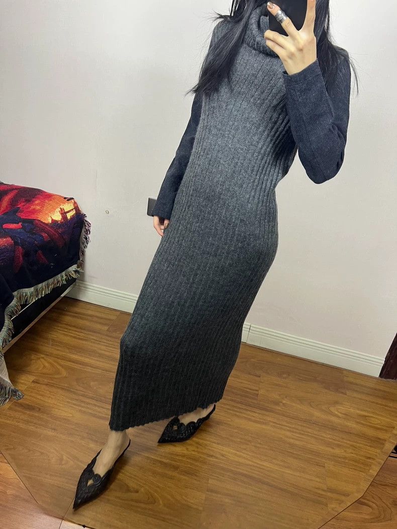 Issey Miyake Issey Miyake Grey sweater dress Size M / US 6-8 / IT 42-44 - 8 Thumbnail