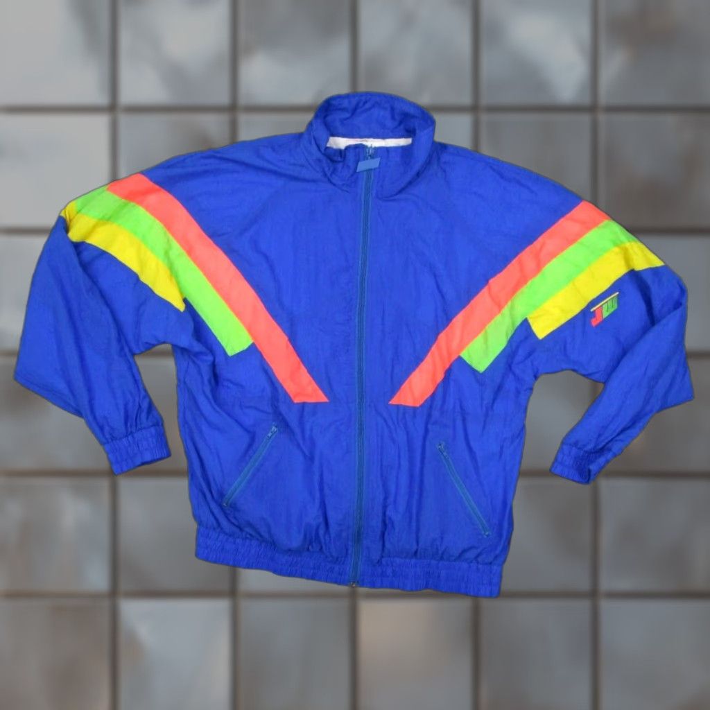 Vintage VINTAGE John Weitz Jacket Men M Blue Full Zip 1990 Windbreaker Casual Travel Workwear 90s Retro Sports Mens Size US M / EU 48-50 / 2 - 1 Thumbnail