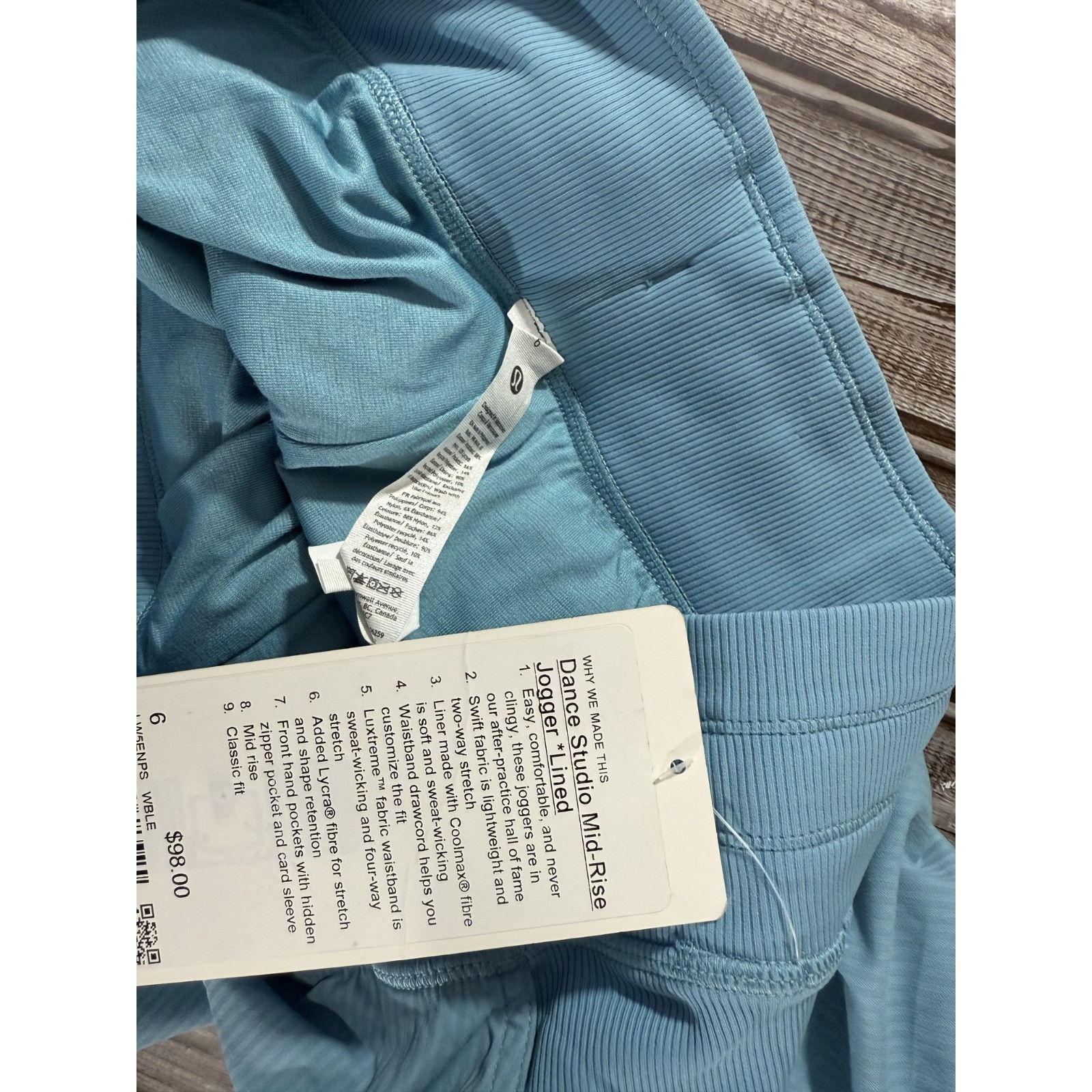 Lululemon Lululemon Dance Studio lined Joggers color WBLE Size 6 NWT Size 28" / US 6 / IT 42 - 2 Thumbnail