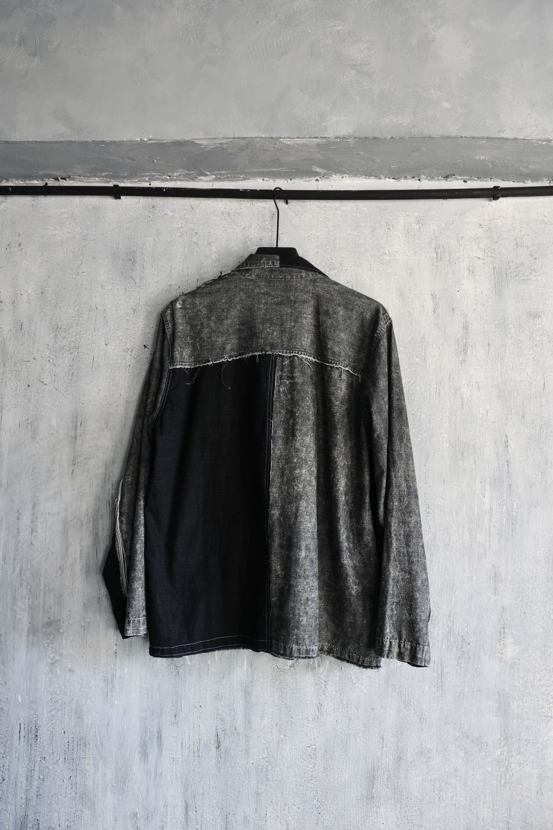 Hana Indigo Zip up blazer patched with japan floral pattern 'Katazome' Size US M / EU 48-50 / 2 - 6 Thumbnail