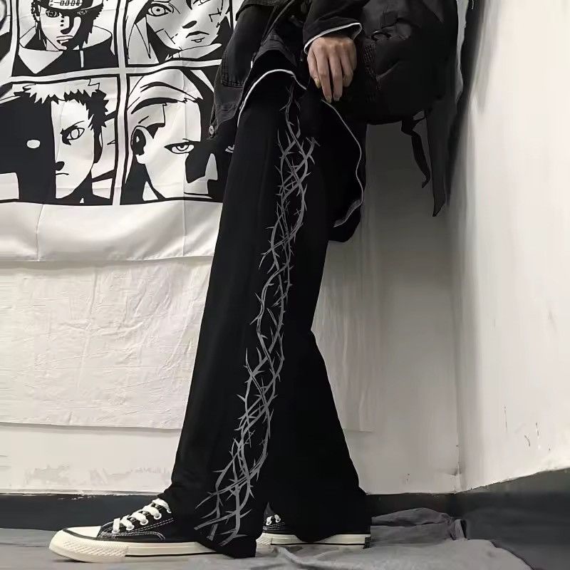 Designer × Japanese Brand Punk Loose Harajuku Gothic Hip Hop Sweatpants Trousers Size US 30 / EU 46 - 4 Thumbnail