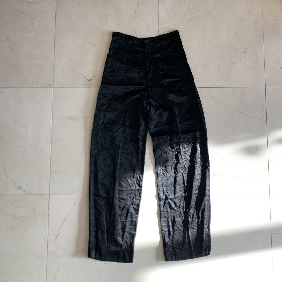Balenciaga Balenciaga Crinkled Satin Trousers | Grailed