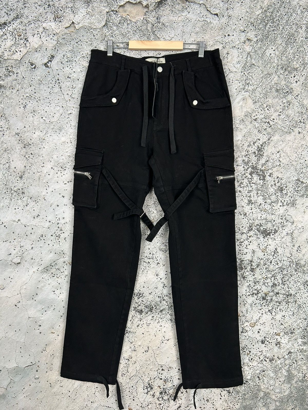 Ruben Kone Ruben Kone Avant Garde Black Cargo Pants Alternative Grunge Size US 36 / EU 52 - 1 Thumbnail