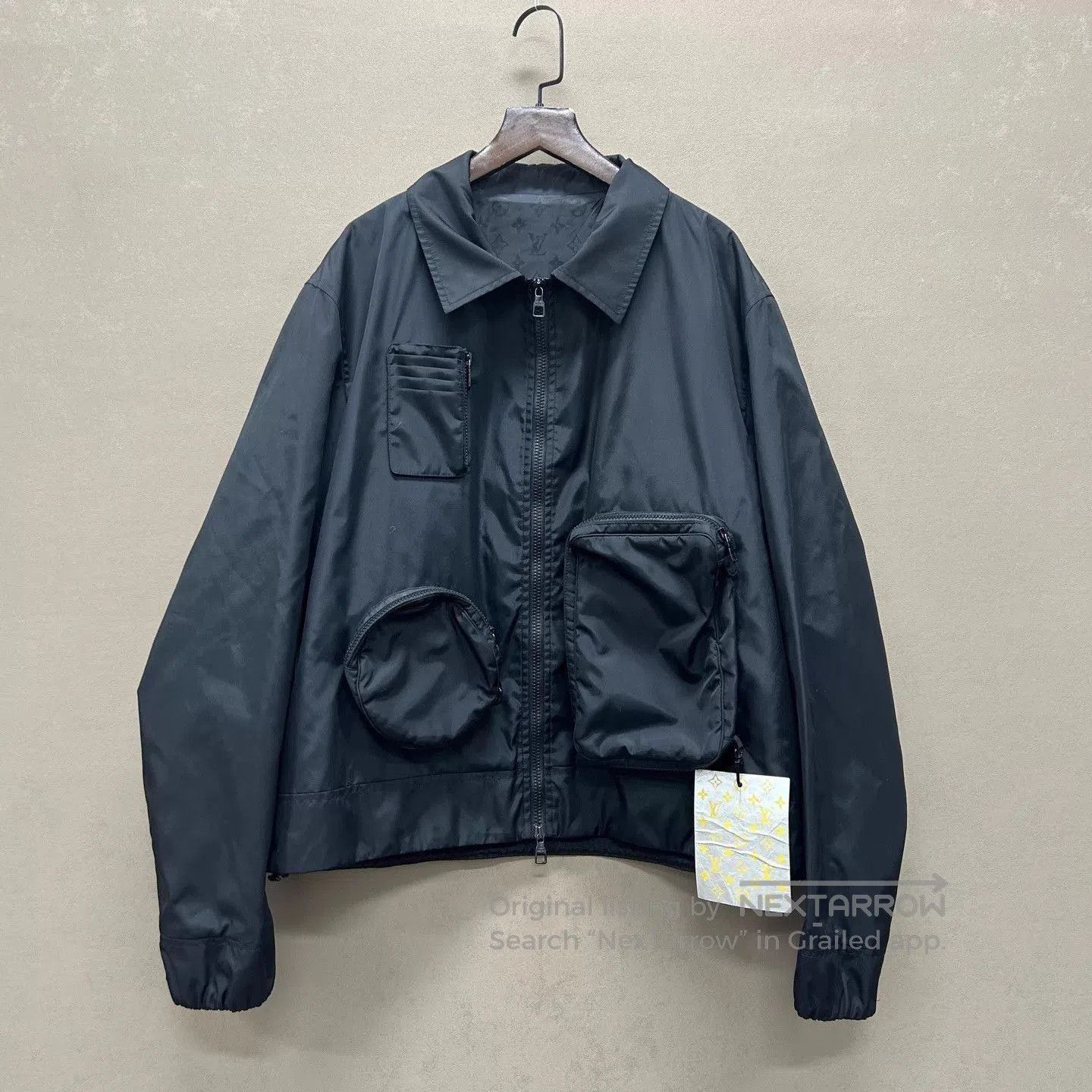 Louis Vuitton Black Zip-Front Utility Jacket with Multiple Pockets. Size US M / EU 48-50 / 2 - 1 Thumbnail