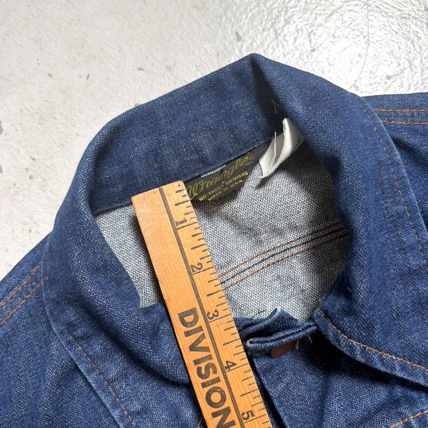 Wrangler VINTAGE Wrangler Jacket Main Selling Point Denim Trucker Ranch USA Made 40 Men Blue Denim 80s 70s Workwear Cowboys Mens Size US XXS / EU 40 - 3 Thumbnail