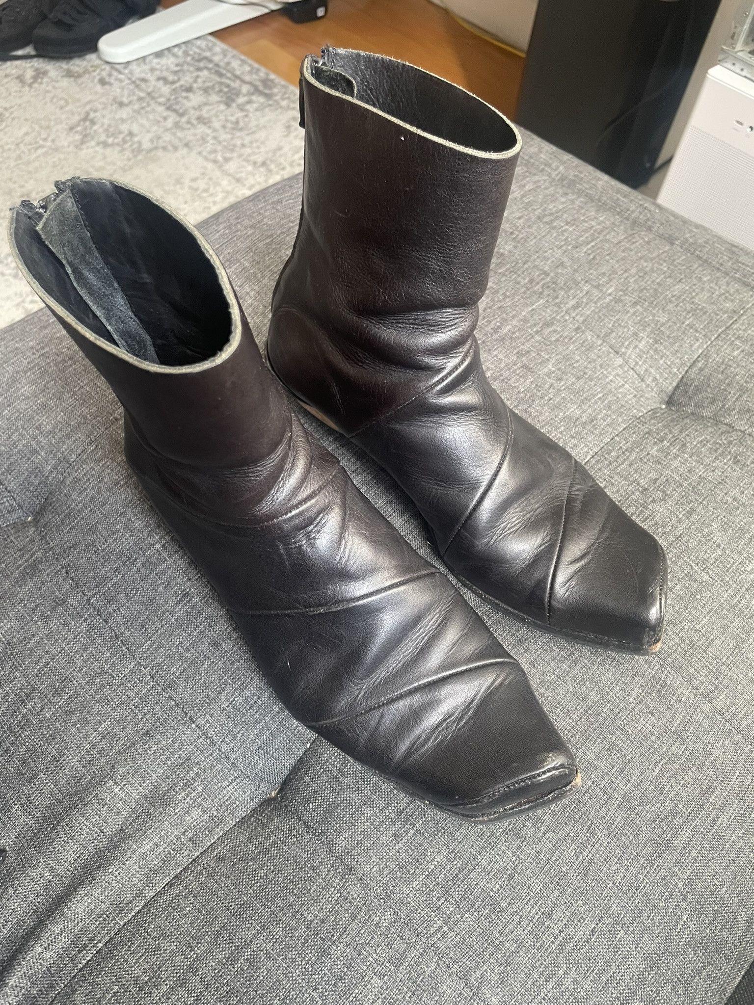 CYDWOQ Spiral Leather Boots Size US 7 / IT 37 - 1 Thumbnail