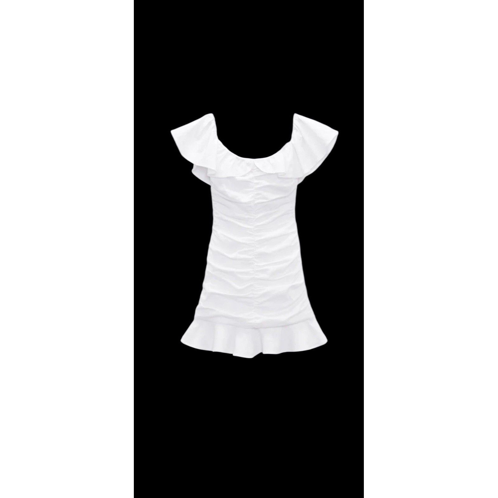 Zara NWT ZARA OFF SHOULDER WHITE DRESS Size S / US 4 / IT 40 - 3 Thumbnail