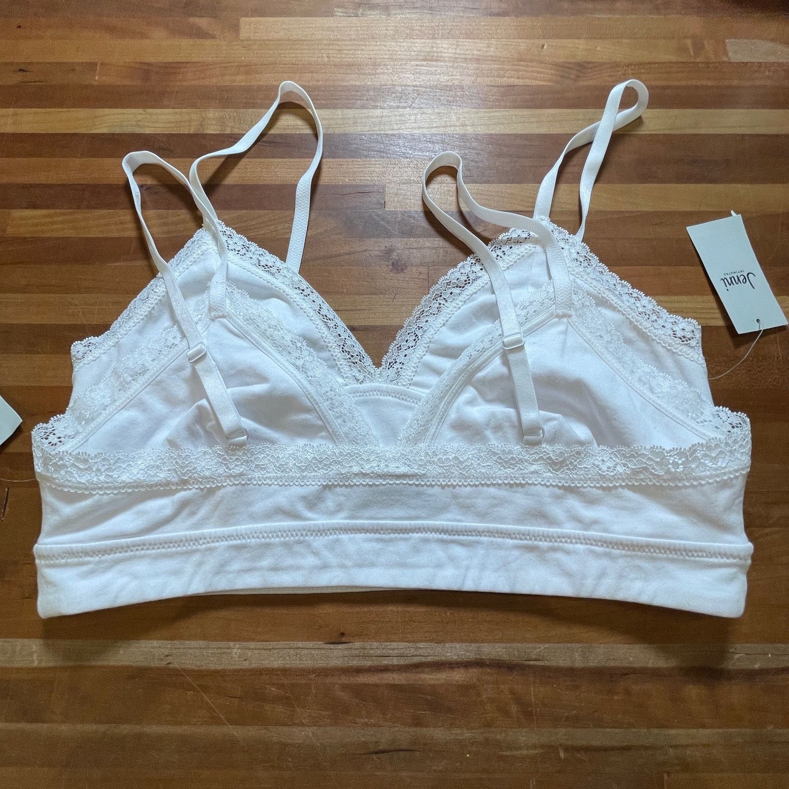 NO ID Jenni on Repeat Wide Lace Bralette, set of 2 white XL Size ONE SIZE - 3 Thumbnail