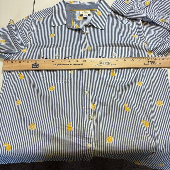 St. Johns Bay St. John's Bay Women Button Up Spring Shirt Blue Striped M Size M / US 6-8 / IT 42-44 - 13 Thumbnail