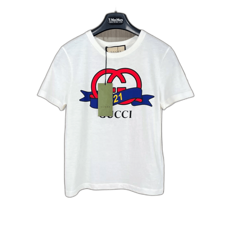 Gucci Short Sleeve Logo T-shirt in White
