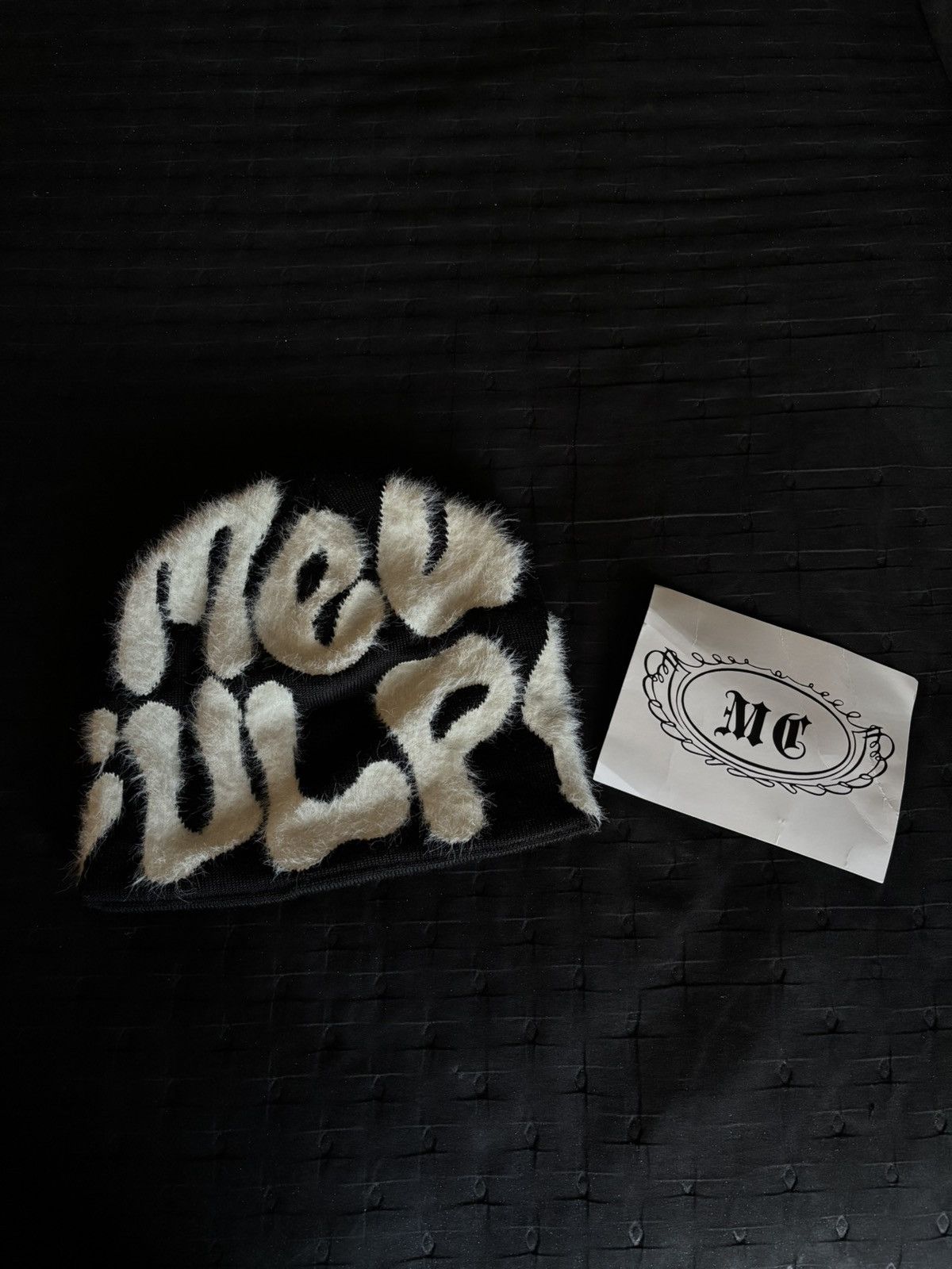 Mea Culpa Mea Culpa Mohair Beanie “Black and White” Size ONE SIZE - 1 Thumbnail