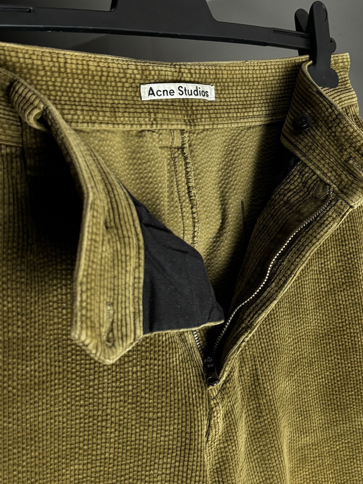 Acne Studios Acne Studios Olive Green Corduroy Chino Pants Size US 30 / EU 46 - 7 Thumbnail