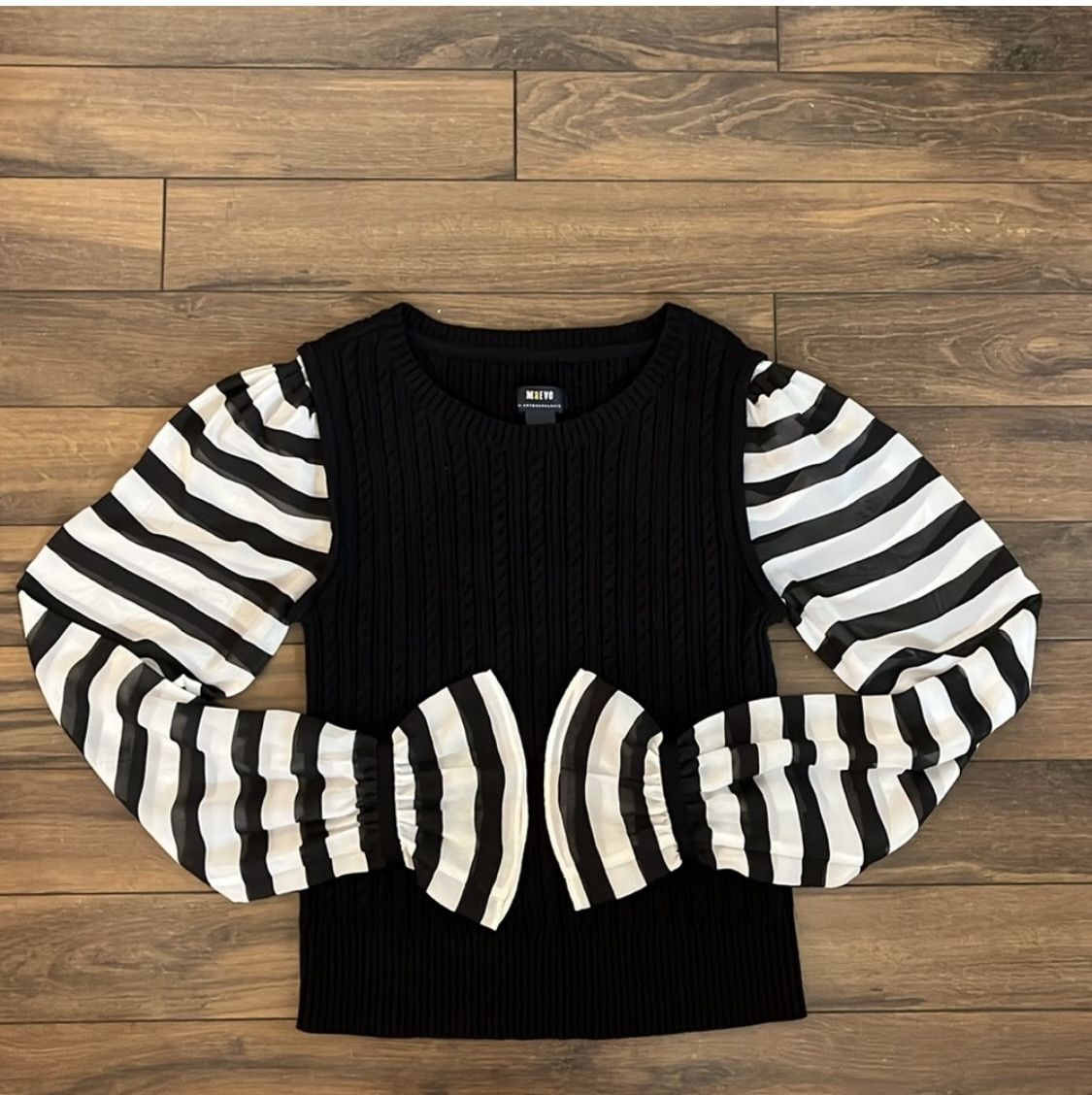 Anthropologie Maeve Contrast Sleeve Sweater Size S / US 4 / IT 40 - 5 Thumbnail