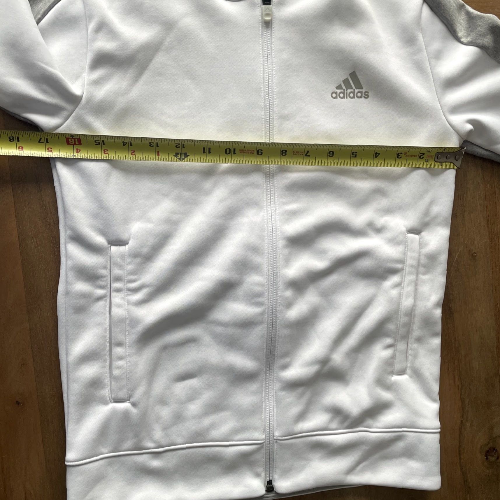 Adidas Adidas Warmup Jacket Women's XS White Full Zip Climawarm Soccer Football Activewear Mock Neck Long Sleeve Size XS / US 0-2 / IT 36-38 - 8 Thumbnail
