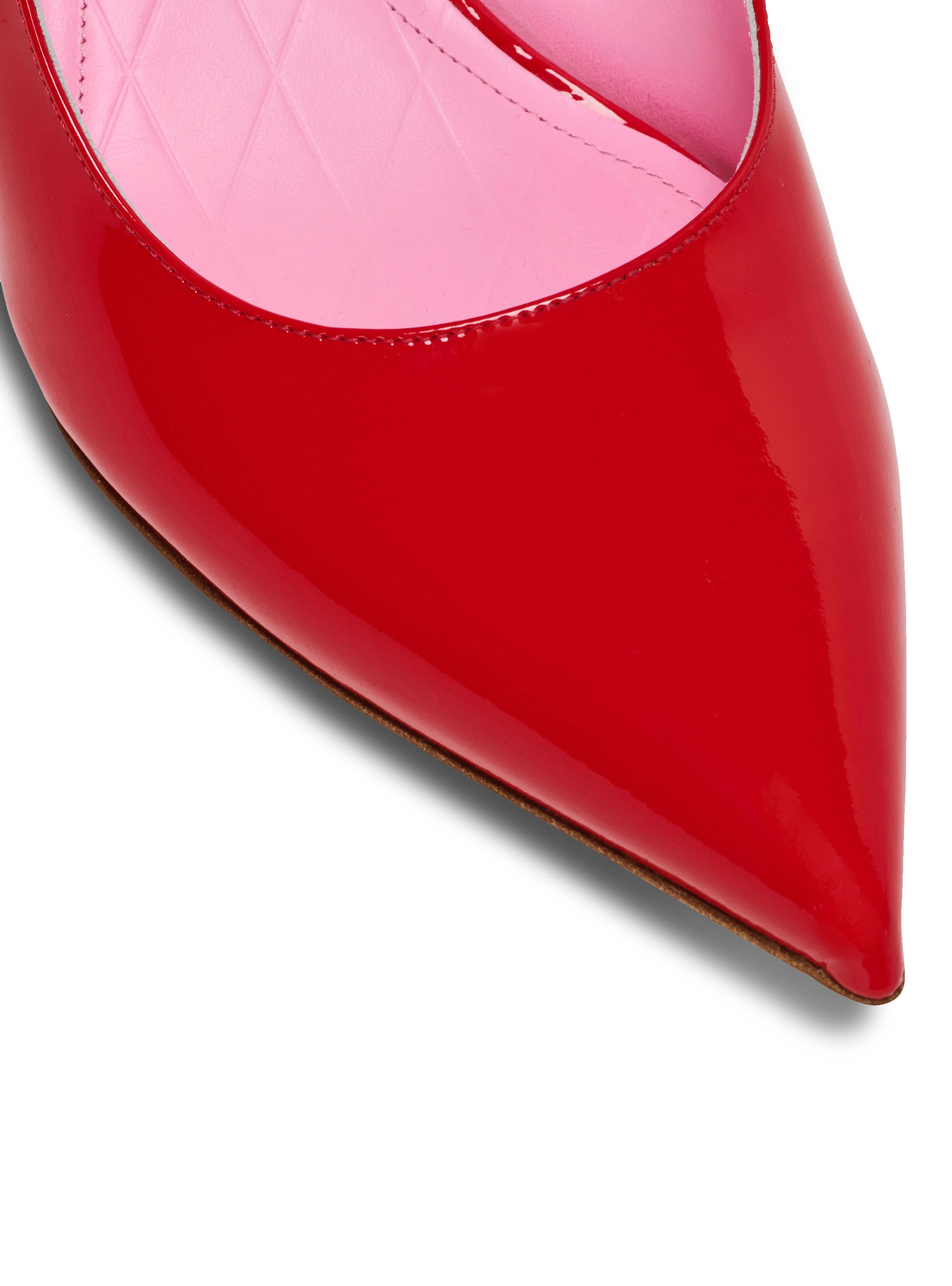 Balmain o1s1wg110925 Eva Patent Leather Slingback Pump in Red Size US 6 / IT 36 - 5 Thumbnail