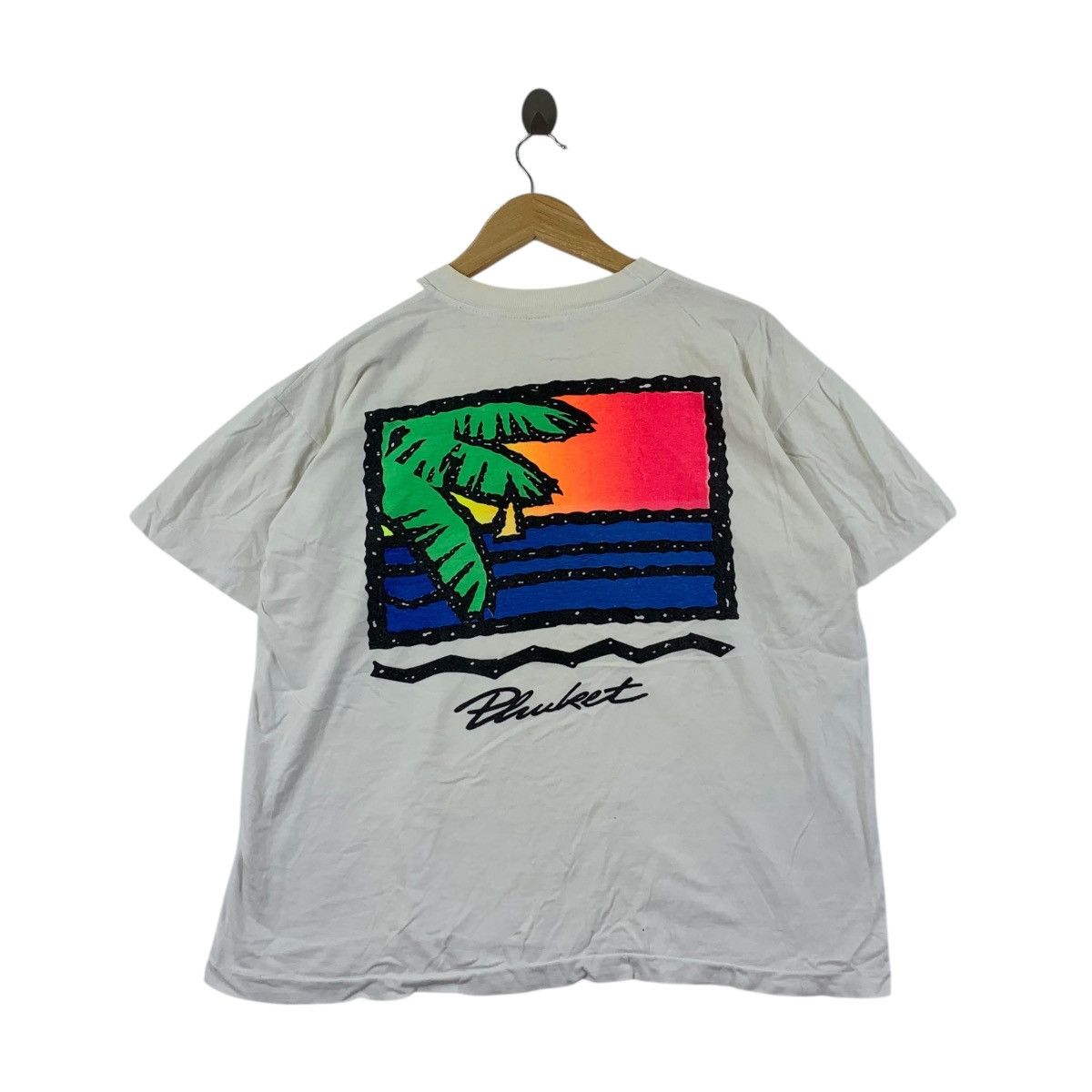 Vintage Vintage PHUKET THAILAND BEACH Hand Print Tee Shirt Top Size L / US 10 / IT 46 - 5 Thumbnail