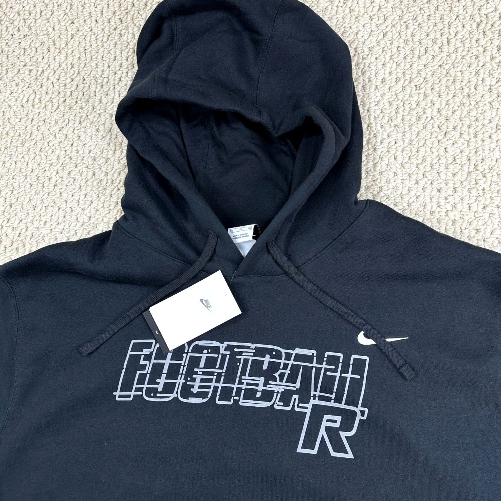 Nike Nike Team Club Hoodie Mens 3XLT Tall Black Fleece Pullover Football Logo Size US XXL / EU 58 / 5 - 3 Thumbnail