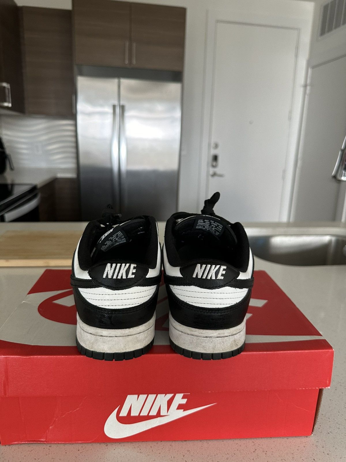 Nike Nike Dunk Low Retro White Black Panda Size US 7.5 / EU 40-41 - 4 Thumbnail