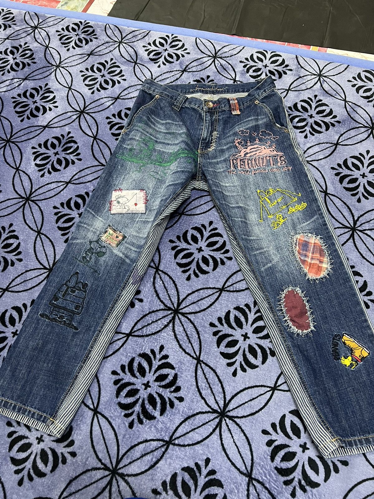Peanuts × Vintage PEANUTS - Patchwork jeans Size 30" / US 8 / IT 44 - 1 Thumbnail