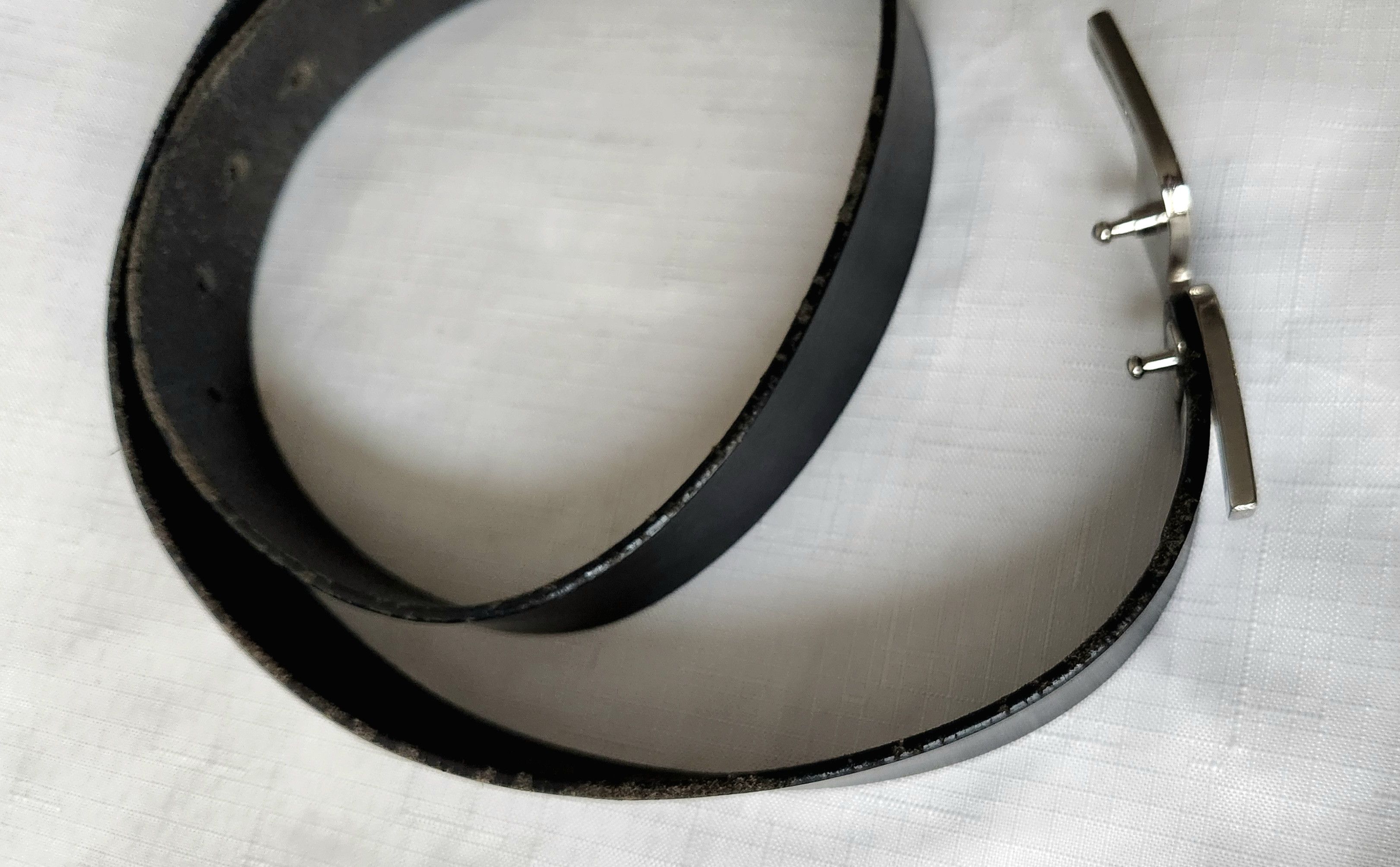 J.Lindeberg J.Lindeberg Bridge belt Leather black with silver SZ 32 Size 32 - 10 Thumbnail
