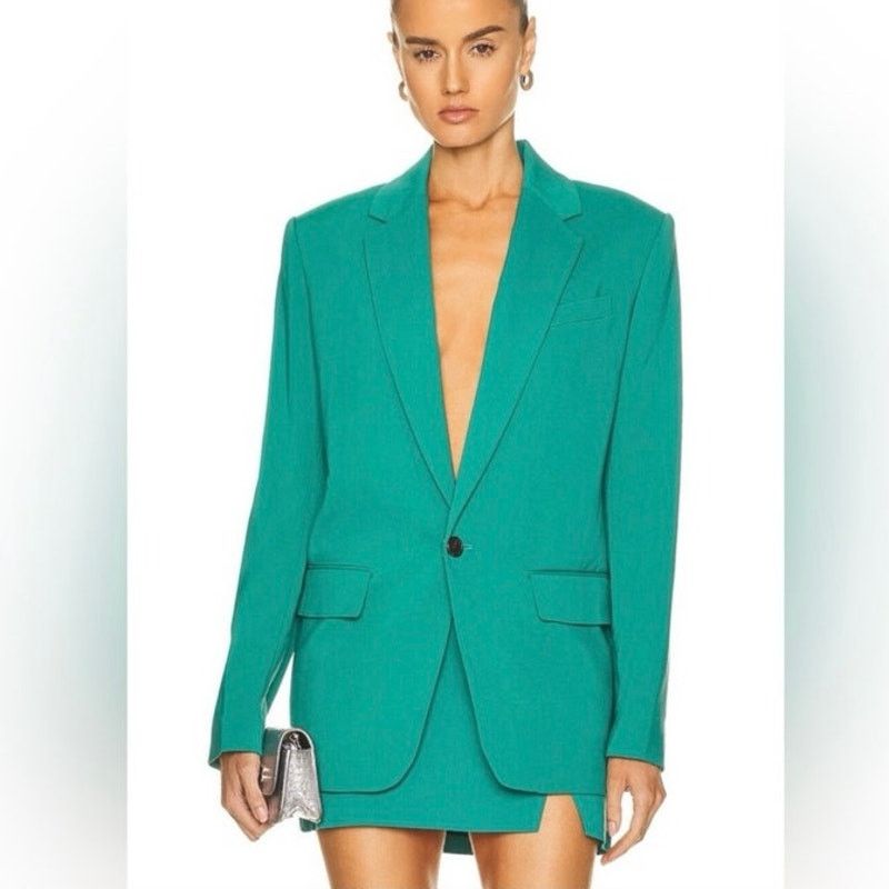 A.L.C. A.L.C. Dakota Single Button Blazer Jacket in Jade Green Size XL / US 12-14 / IT 48-50 - 1 Thumbnail