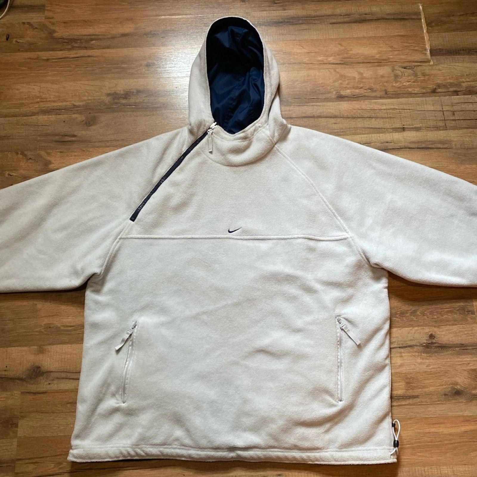 Nike 90s Nike Reversible Center Swoosh Windbreaker Fleece Anorak Size US XL / EU 56 / 4 - 14 Thumbnail