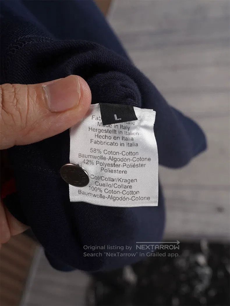 Hermes Hermes Navy Short Sleeve Polo Size US L / EU 52-54 / 3 - 6 Thumbnail