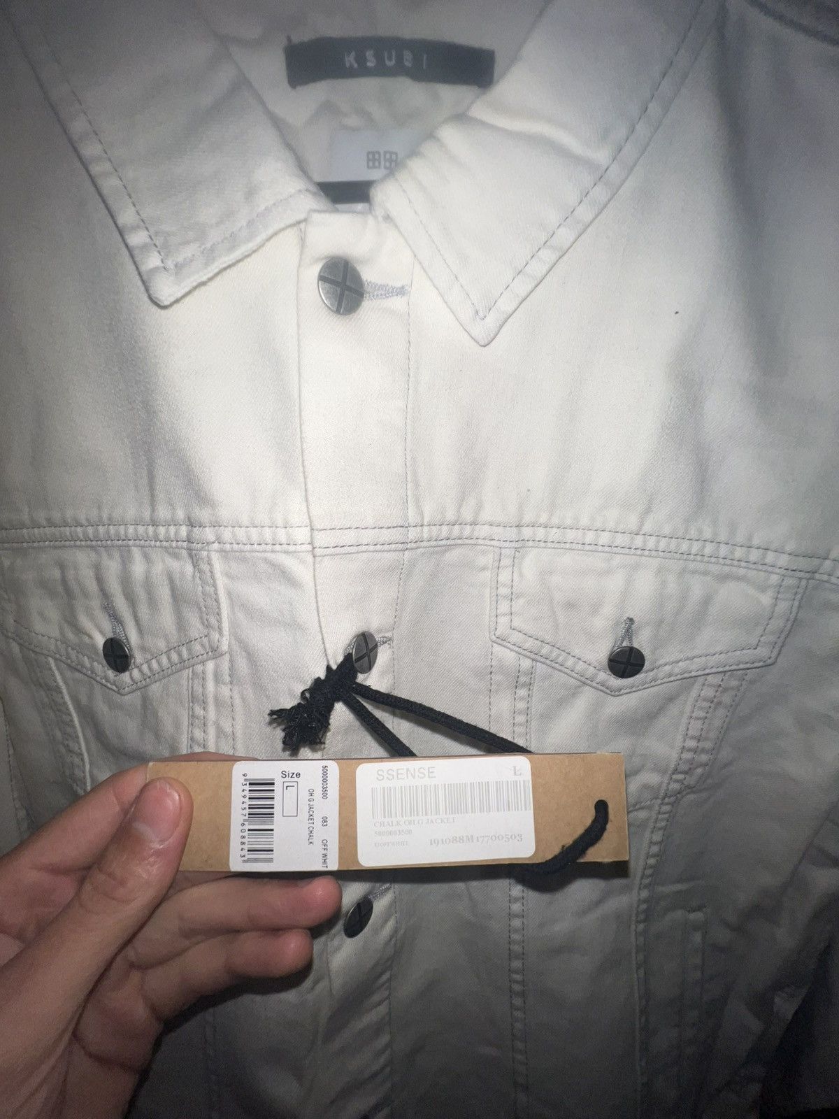 Ksubi Ksubi Oh G Chalk Denim Jacket Off White Size L New w/ Tags Size US L / EU 52-54 / 3 - 5 Thumbnail