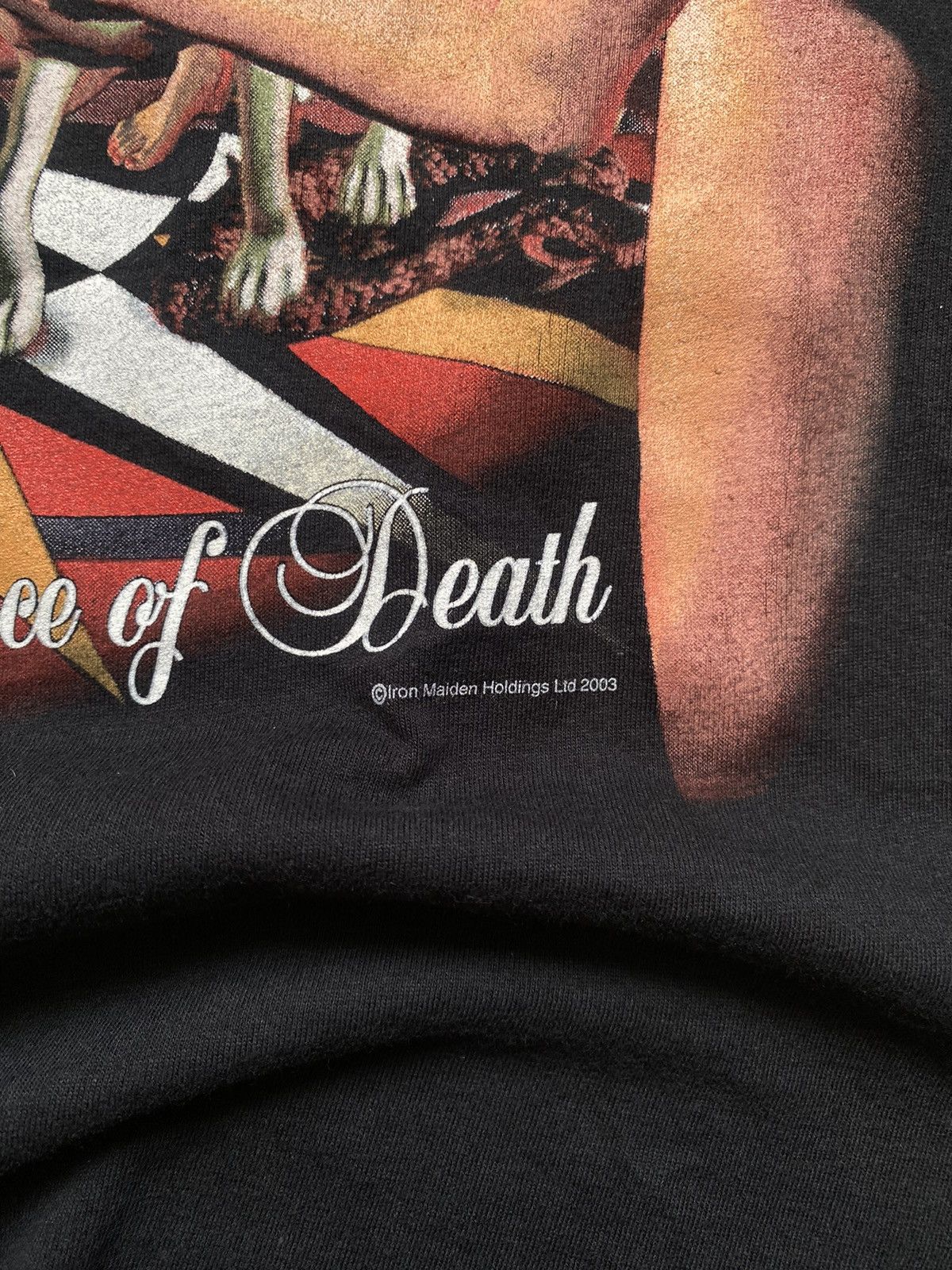 Band Tees × Vintage Vintage 2003 Iron Maiden Dance of Death Black Rock T-shirt Size US XL / EU 56 / 4 - 6 Thumbnail