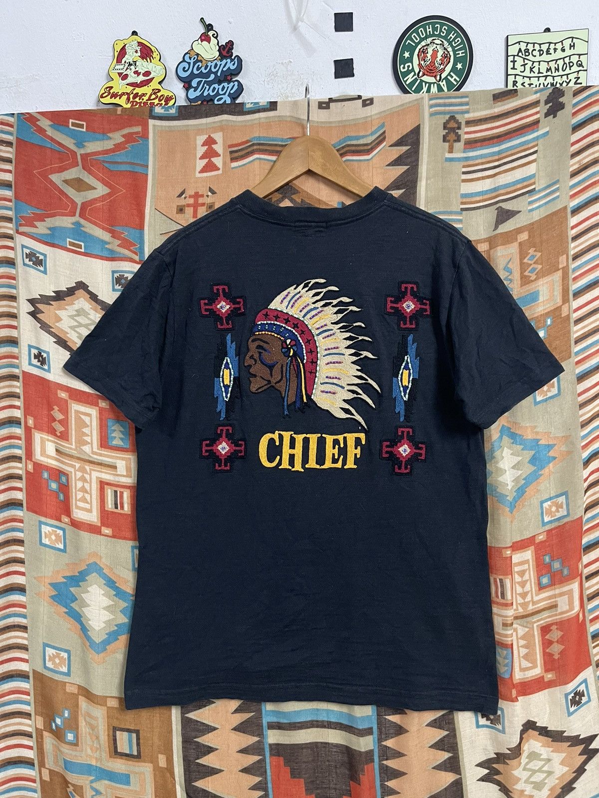 Indian Motorcycle × Native × Toyo Enterprises Rare Indian Motorcycle T shirt M Native Beading Embroidery Size US M / EU 48-50 / 2 - 1 Thumbnail