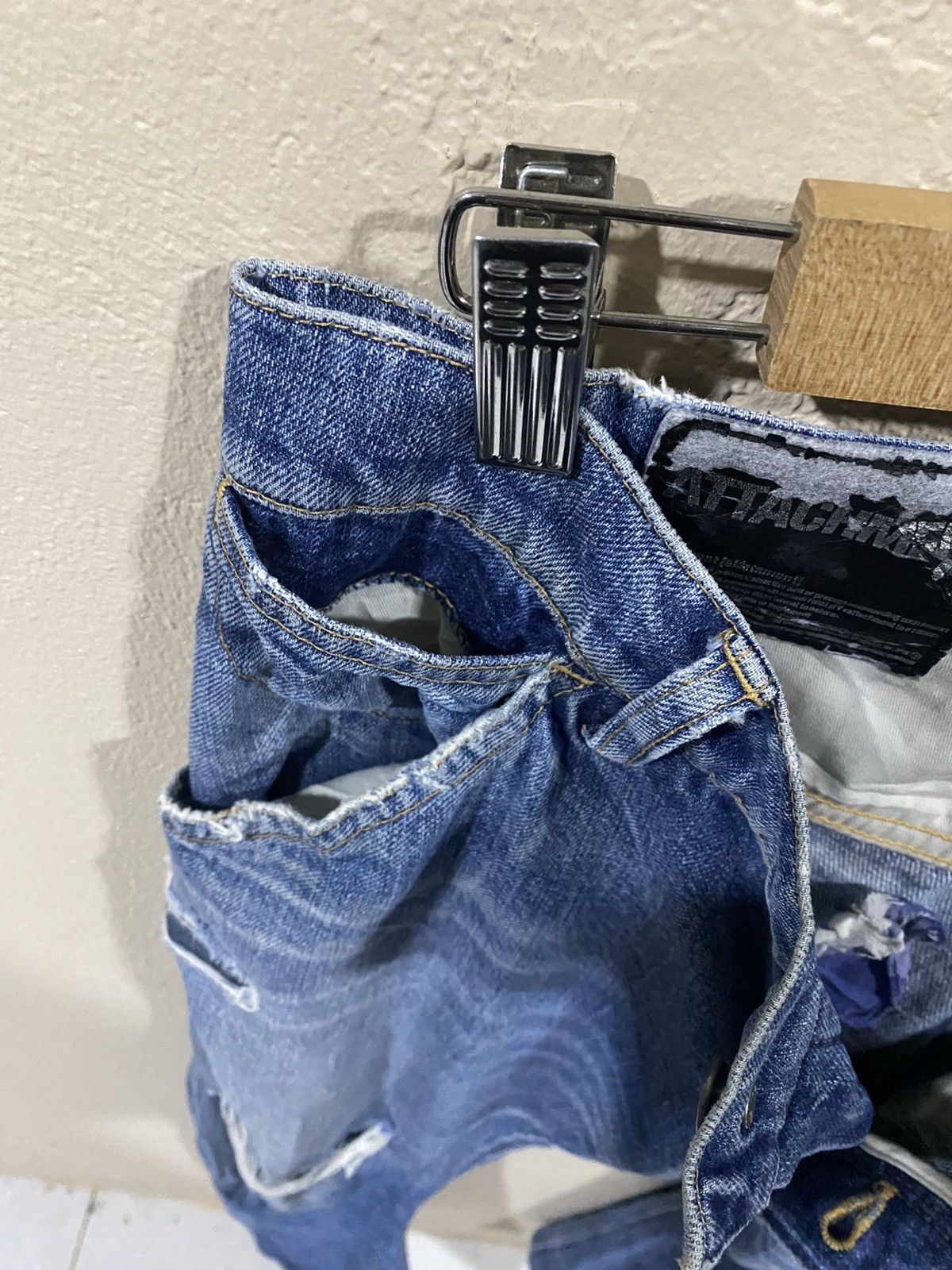 Attachment × Kazuyuki Kumagai Attachment Attachment Thrashed J Cut Flared Jeans Size US 30 / EU 46 - 10 Thumbnail