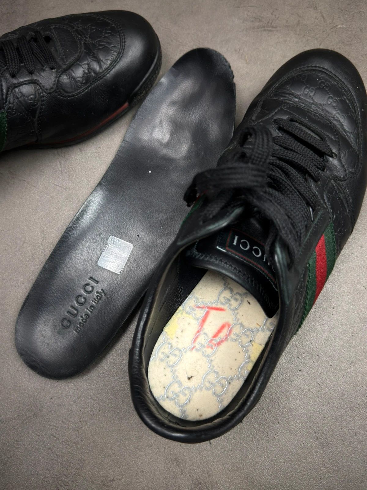 Gucci Gucci low leather sneakers monogram vintage Size US 9 / EU 42 - 11 Thumbnail
