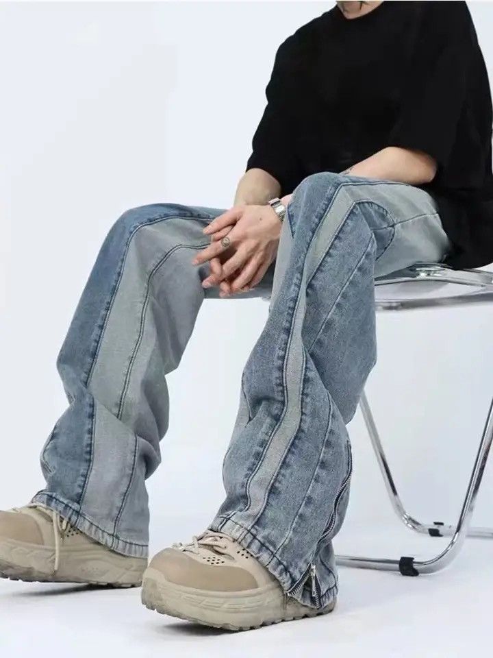 Denime × Vintage Kanye Y2K Streetwear Washed Baggy Stacked Jeans Pants Size US 30 / EU 46 - 4 Thumbnail