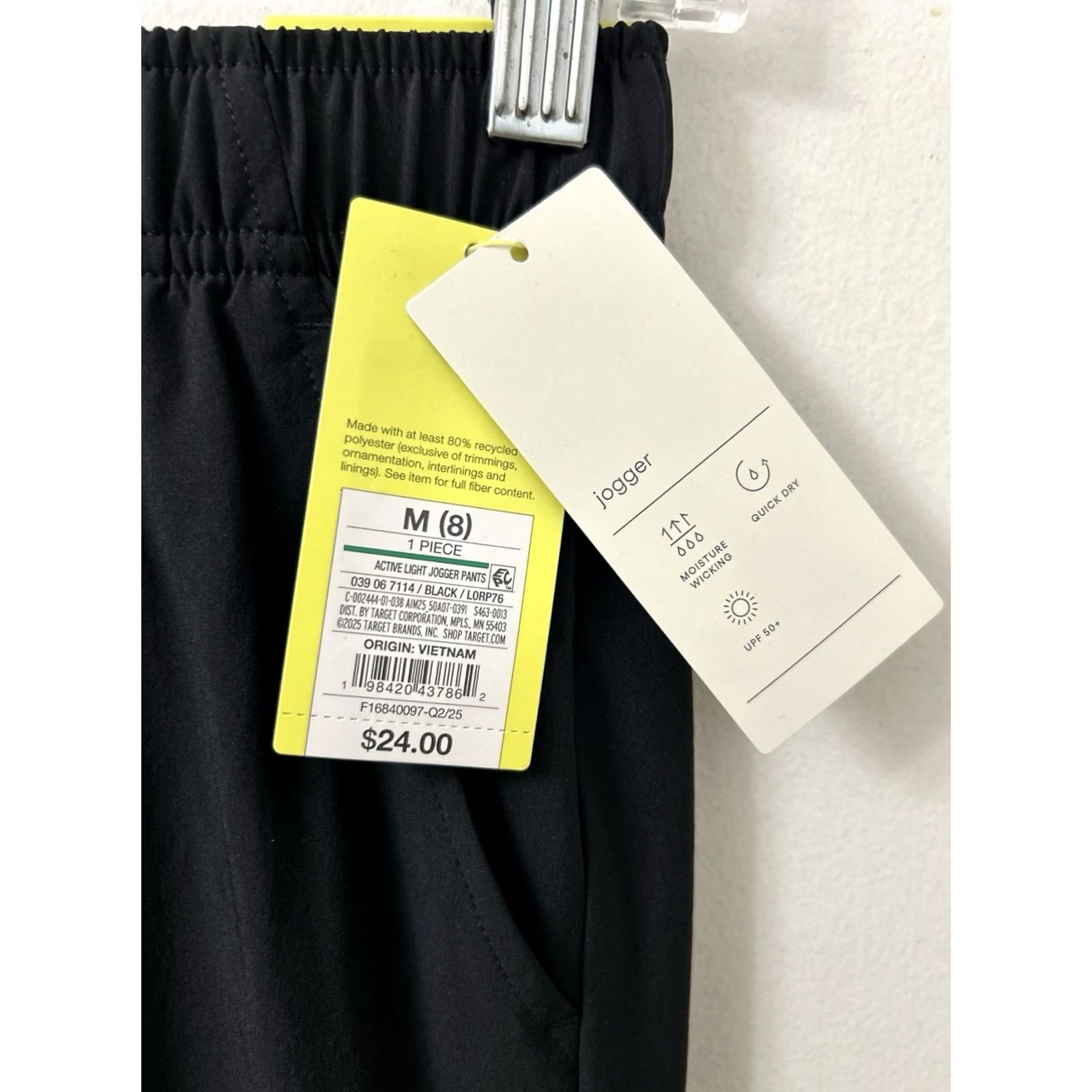 Vintage All In Motion Active Light Jogger Pants Womens Size 8 Black Wicking NWT Size 30" / US 8 / IT 44 - 4 Thumbnail