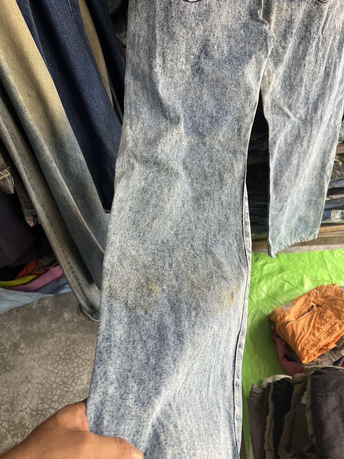 PHENOMENON 🔥Rare Phenomenon Color Bleach Denim Size US 37 - 13 Thumbnail