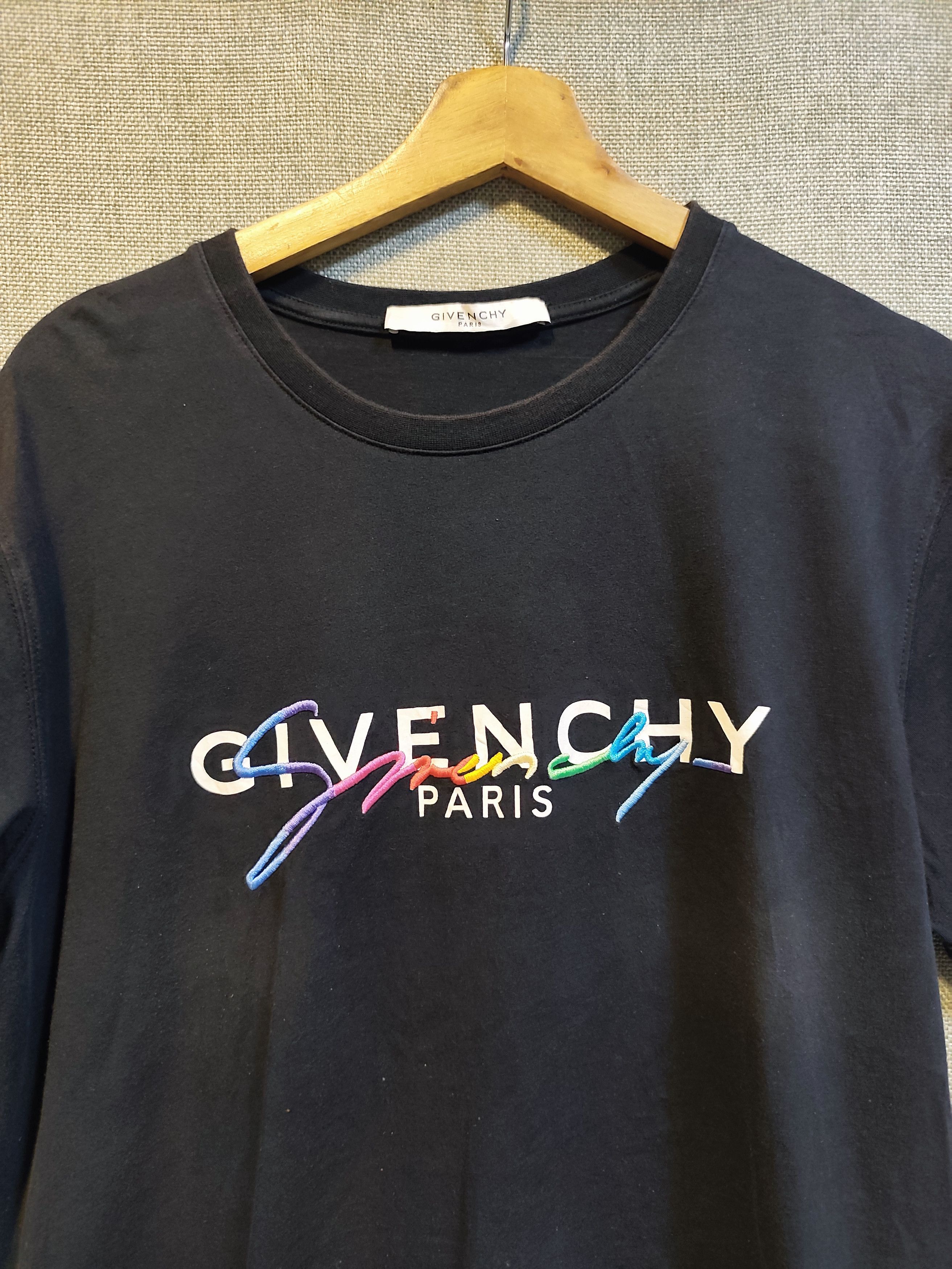Givenchy Givenchy Rainbow Signature Embroidery Logo T-Shirt Size US L / EU 52-54 / 3 - 2 Thumbnail