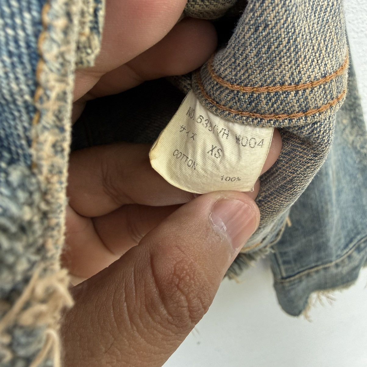 Le Grande Bleu (L.G.B.) Vintage Disteress LGB Le Grande Blue Punk Denim Jacket Size XS / US 0-2 / IT 36-38 - 14 Thumbnail