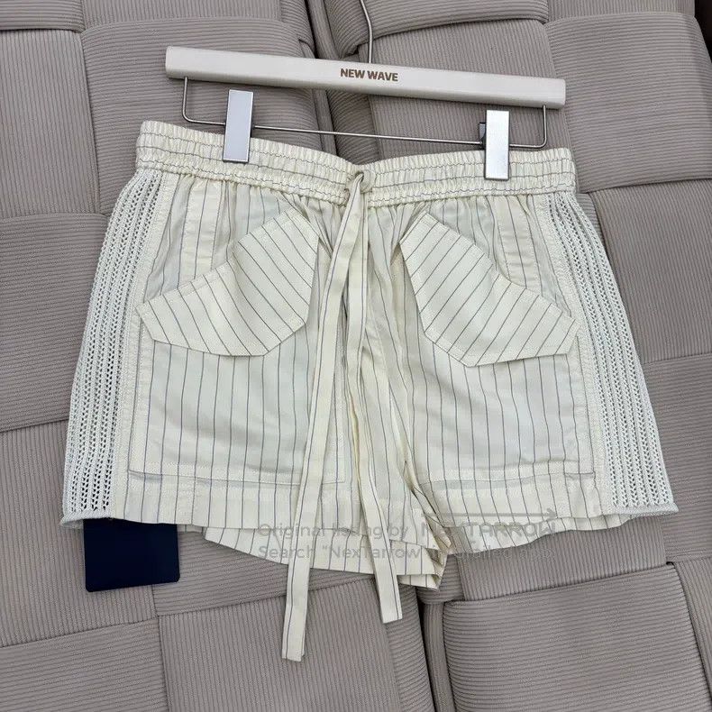 Louis Vuitton Louis Vuitton FW23 Striped Vegan Strappy Straight Leg Shor Size 35" - 1 Thumbnail
