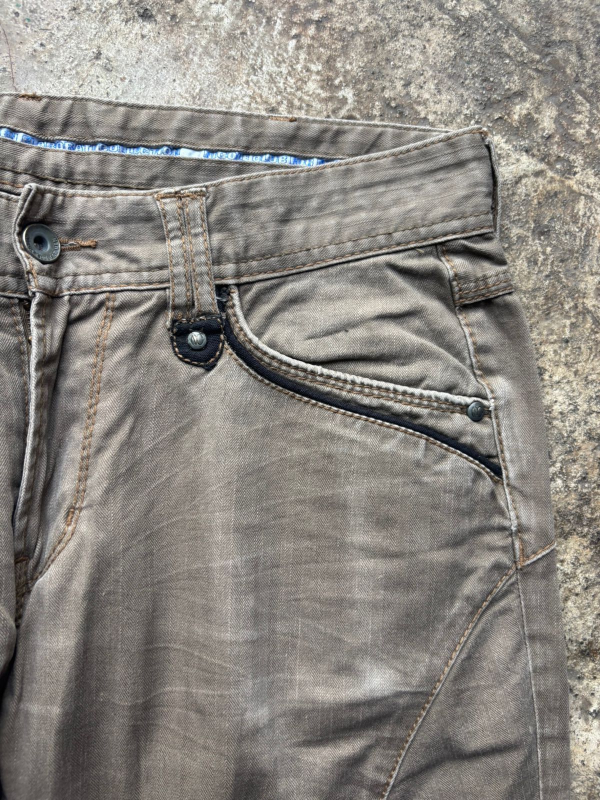 Japanese Brand 2000s Nicole Club For Men Panelled Bootcut Pants Size US 31 - 3 Thumbnail
