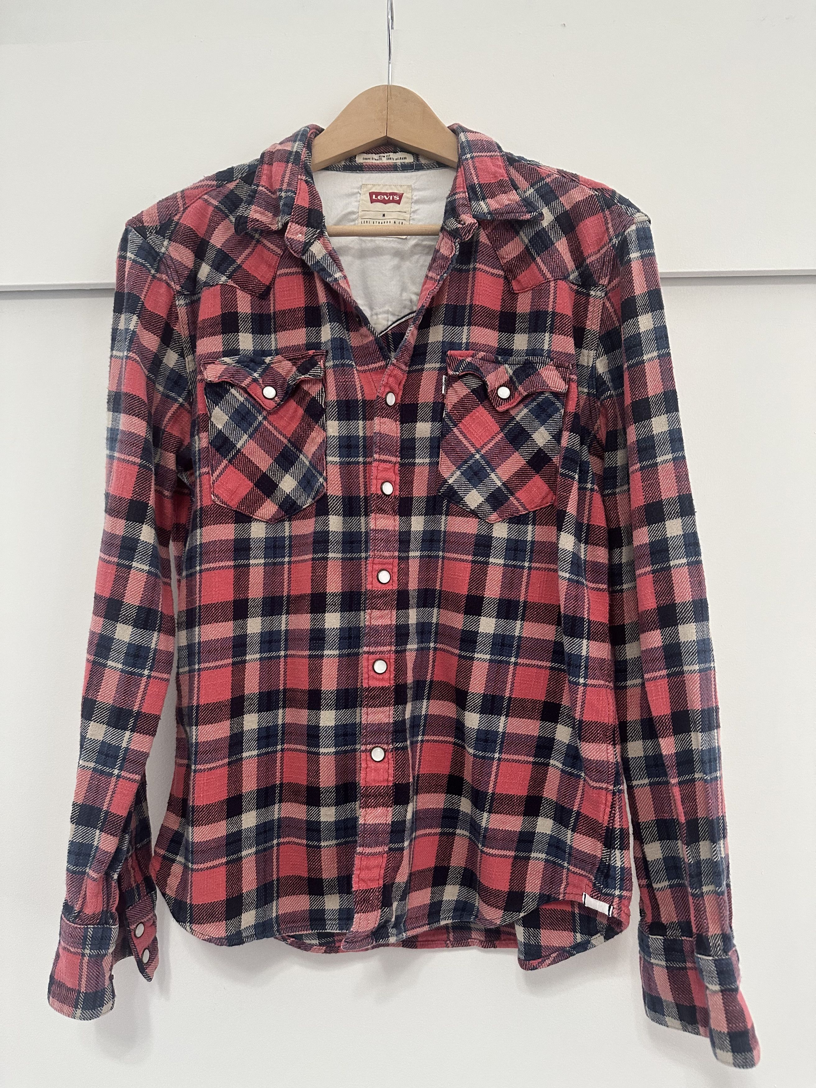 Levi's Orange Western Flannel Size US S / EU 44-46 / 1 - 1 Thumbnail