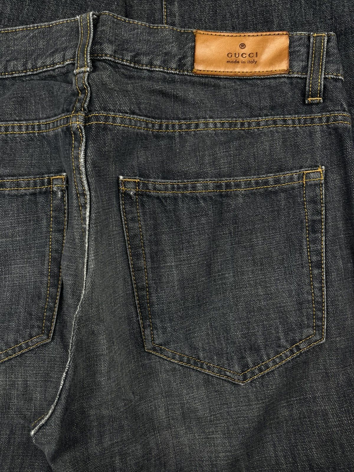 Gucci Gucci Tom Ford Vintage Faded Gray Straight Leg Denim Jeans Size US 30 / EU 46 - 4 Thumbnail