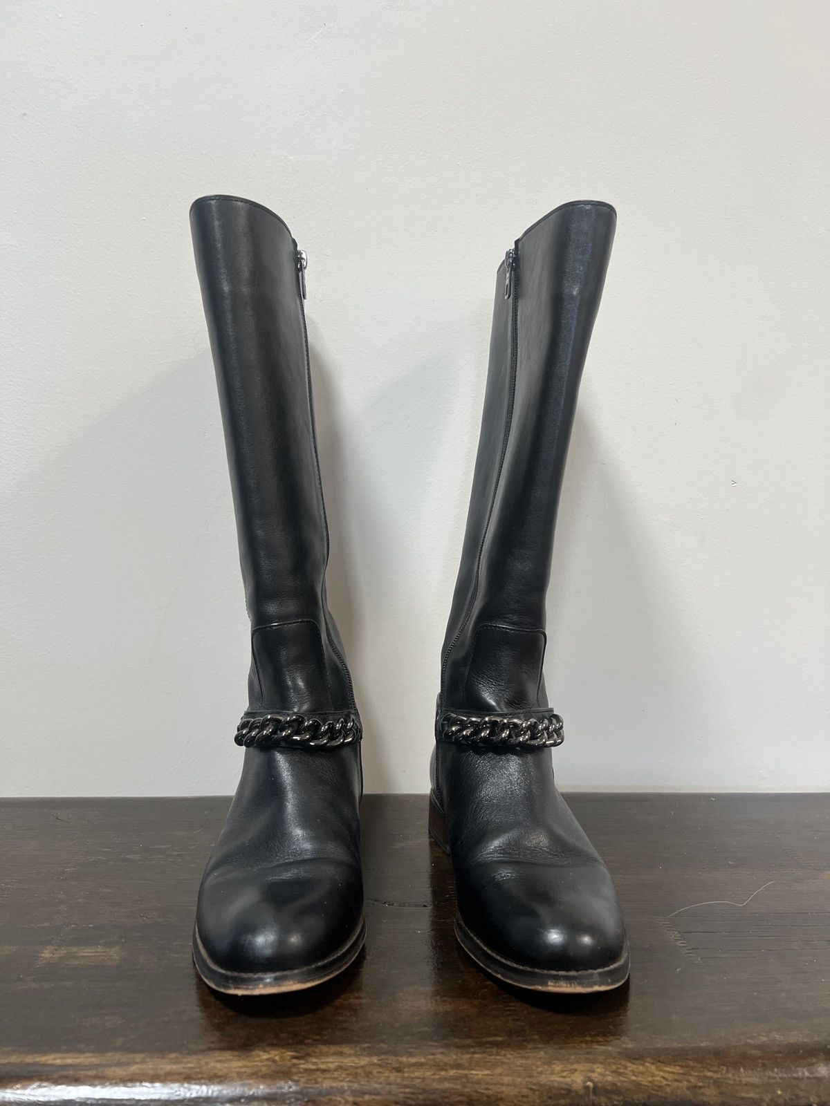 Coach Coach “Mabel” | Y2K Black Leather Chain Harness Riding Boots Size US 7 / IT 37 - 1 Thumbnail